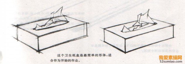 這個衛(wèi)生紙盒是最簡單的立方體，適合開始的繪畫練習